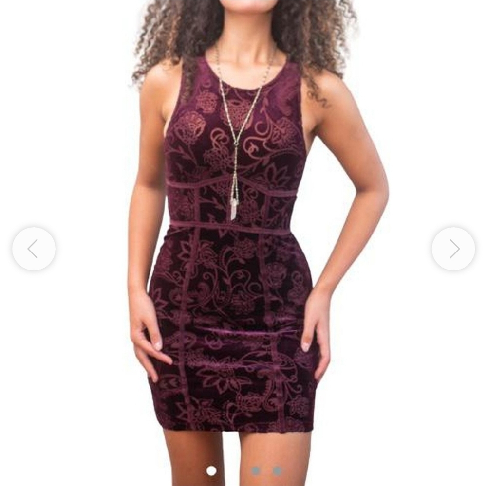 Free People Plumberry Burnout dress